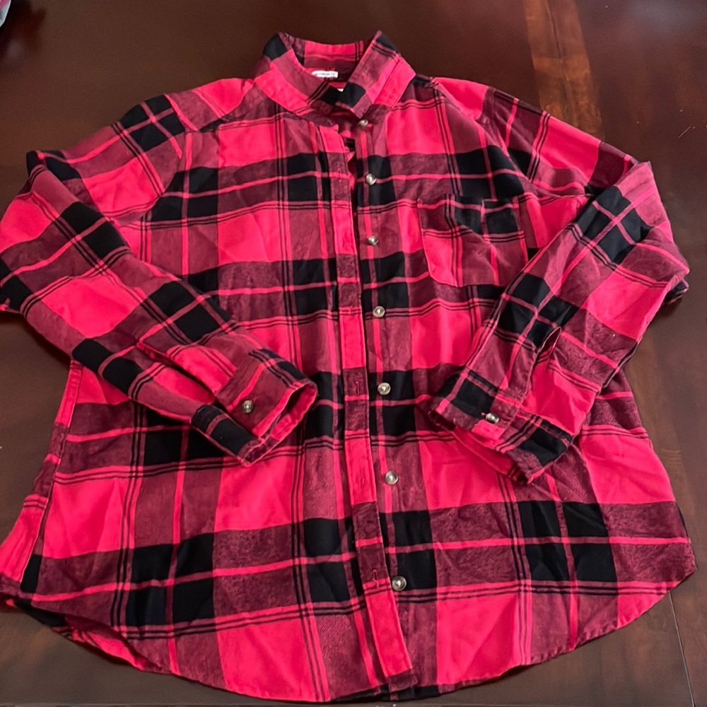 Hollister Red and Black Flannel